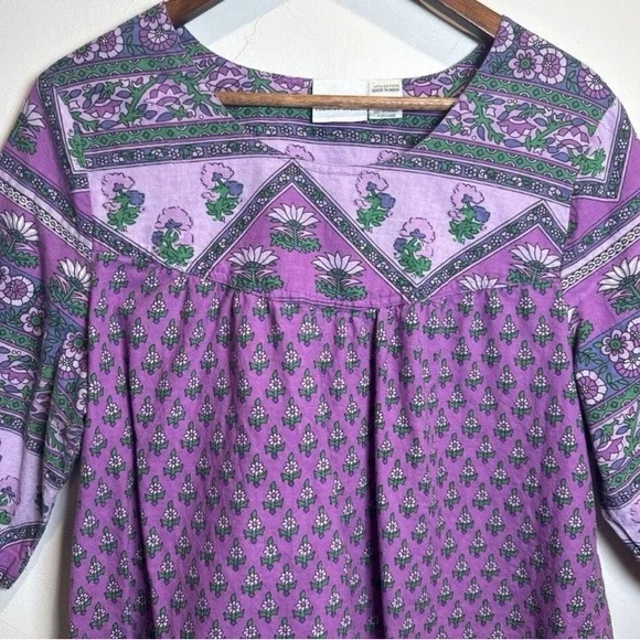 Purple block print shirt - Picture 2 of 12